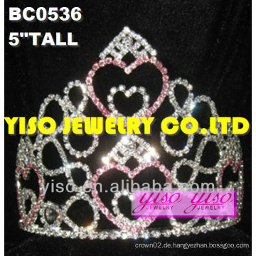 Schöne Herzen Rhinestone Festzug Tiaras